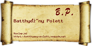Batthyány Polett névjegykártya